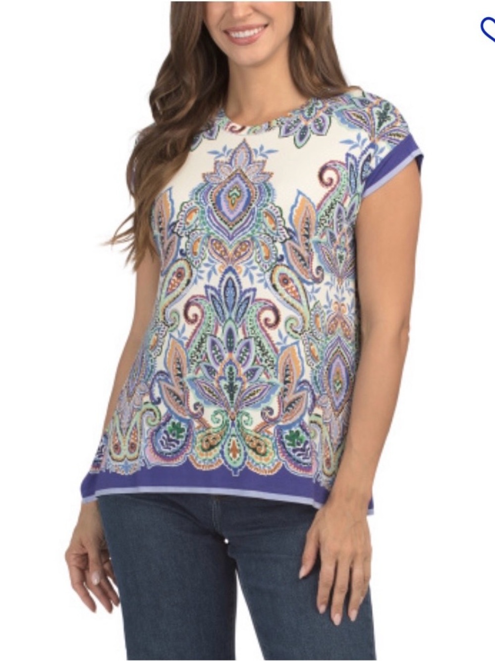 Johnny Was multi-color paisley top NWT